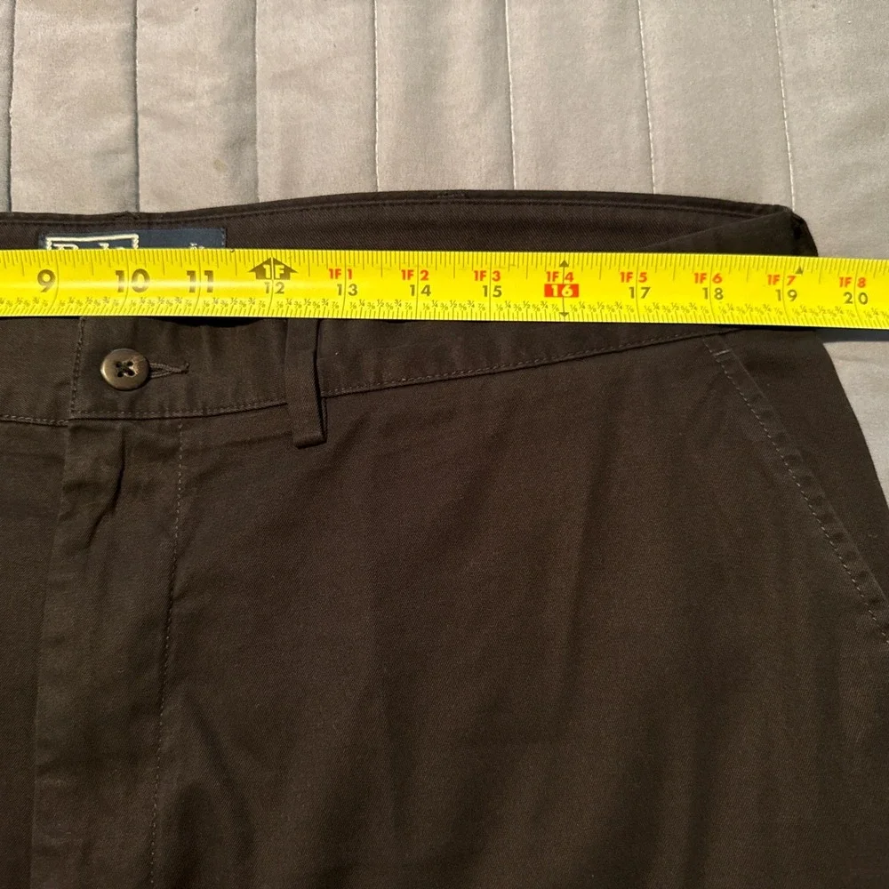 Polo Ralph Lauren Pants Mens 38x30 Black The Polo Chino Slim Fit Stretch Casual